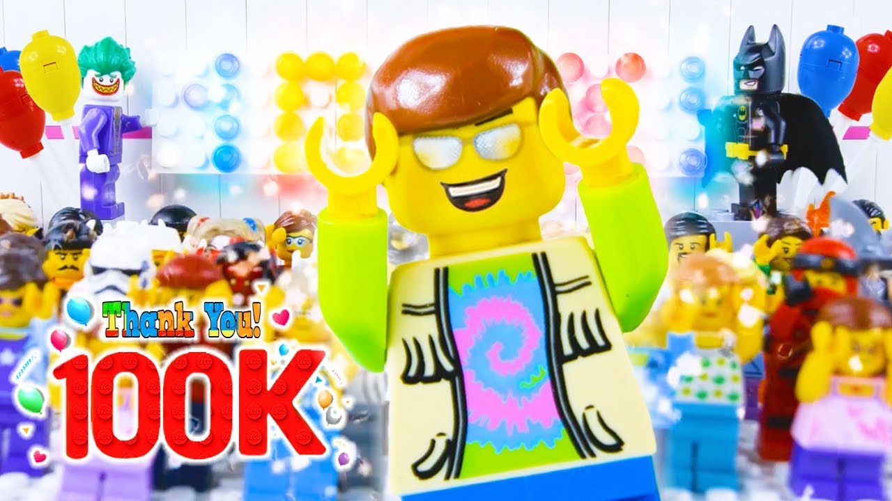 LEGO Celebration Party! STOP MOTION LEGO 100k Party with Minifigures | LEGO City | By Billy Bricks