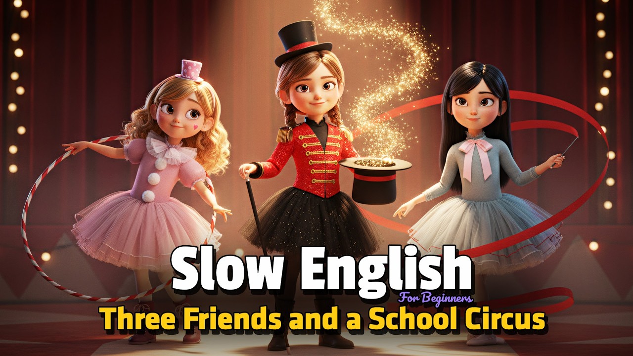 Three Friends and a School Circus | Easy English Listening Practice (A2 Level)