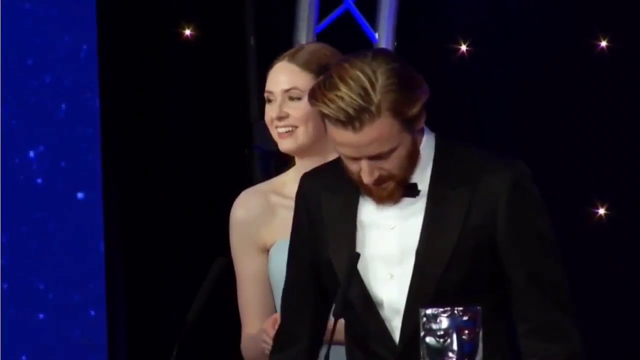 Jack Lowden accepts his first BAFTA Scotland