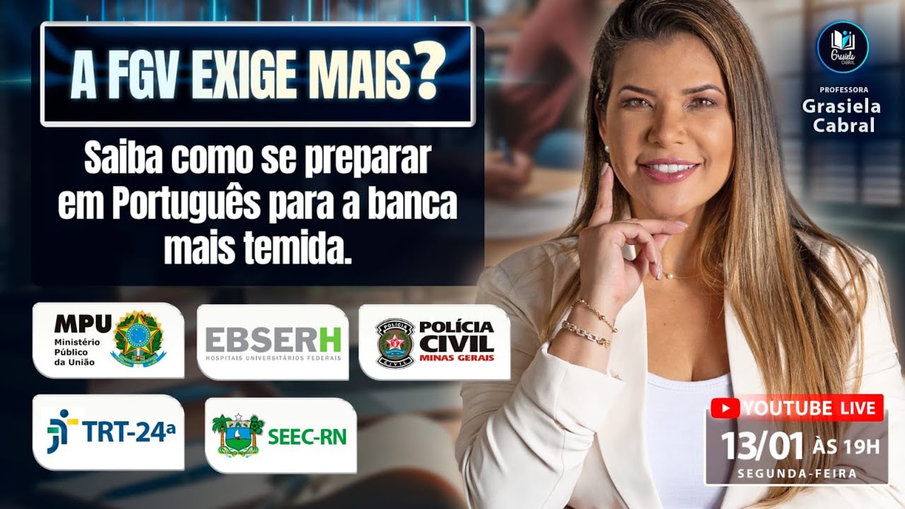 LIVE #281 - FGV sem mistérios: O que você precisa saber para arrasar no Português!