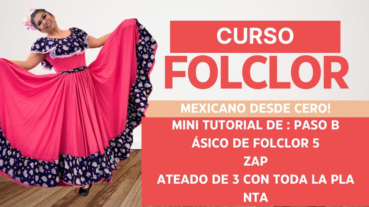 Paso básico de folclor 5 Zapateado de 3 con toda la planta