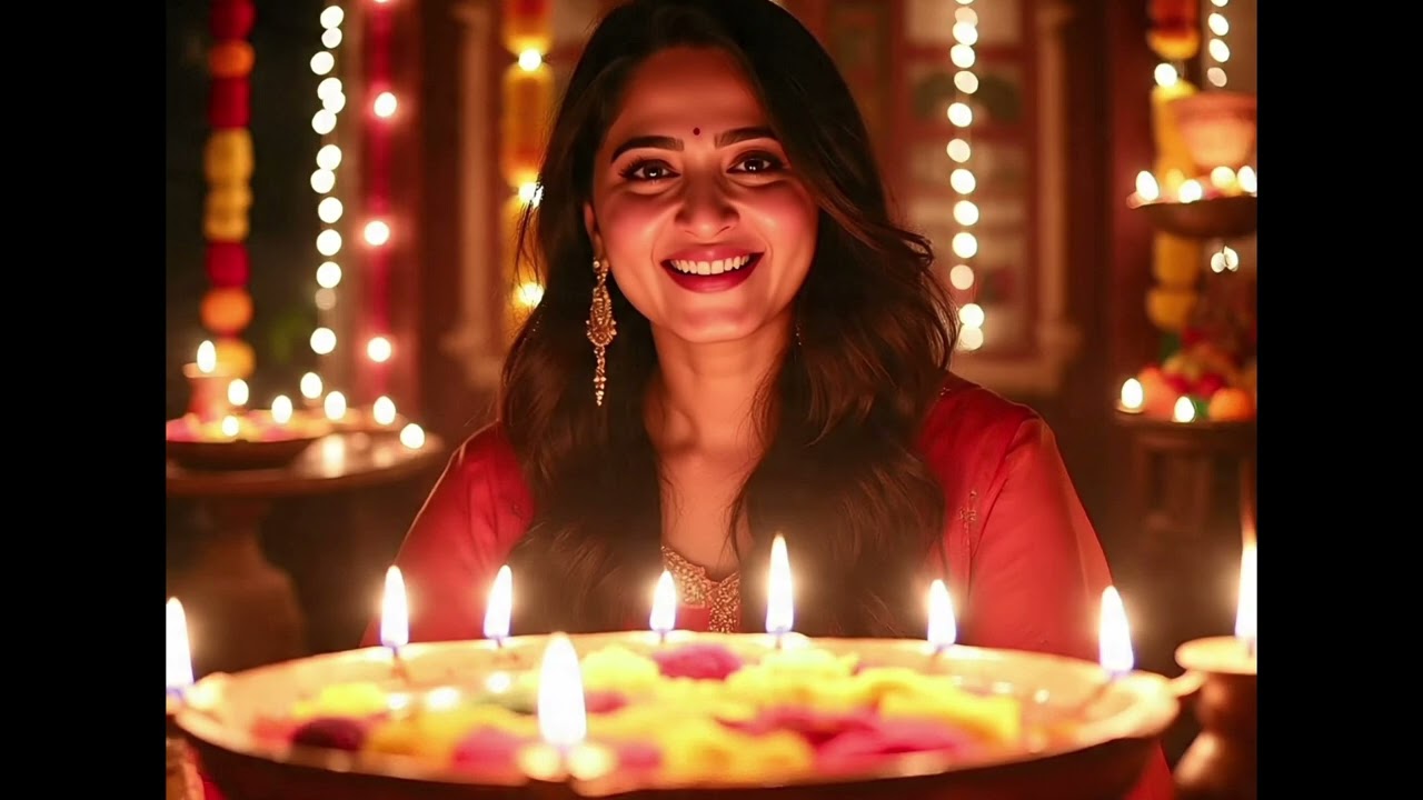 ✨ Radiant Deepavali Celebration with Anushka Shetty
