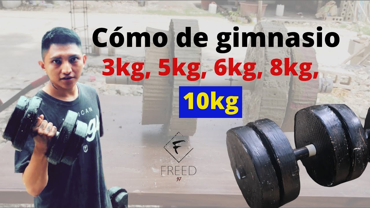 Cómo hacer una mancuerna de cemento 3, 5, 6, 8 y 10 kg