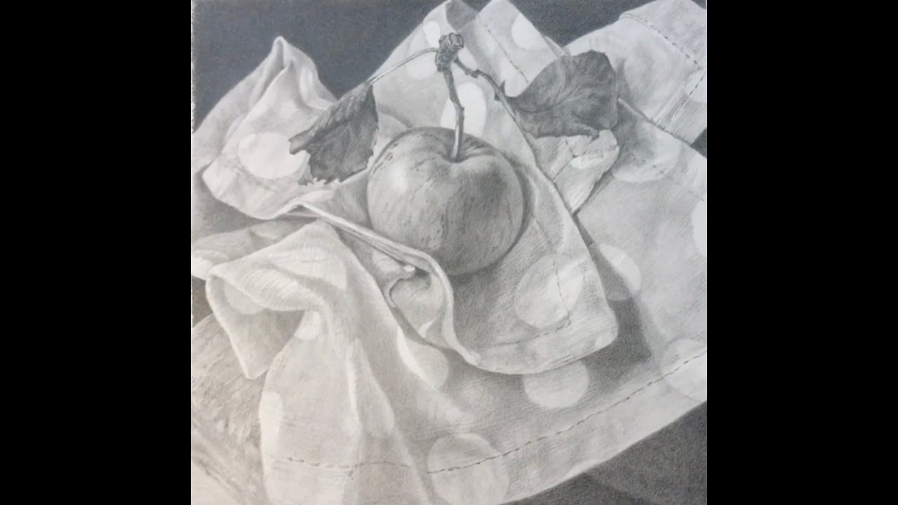 Julie Douglas, Number 2 : drawing lesson  apples with cloth