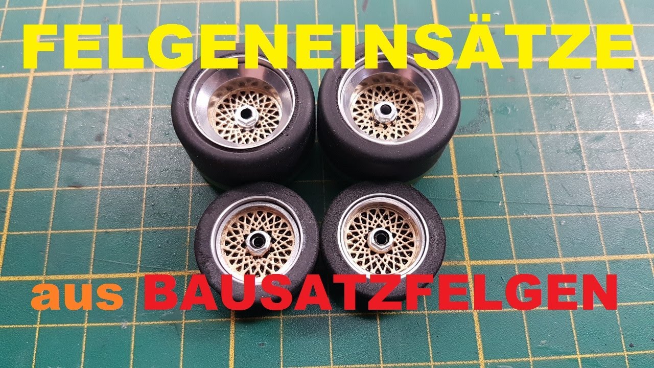 1:24 Slotcar - Felgeneinsätze aus Bausatz-Plastikfelgen herstellen