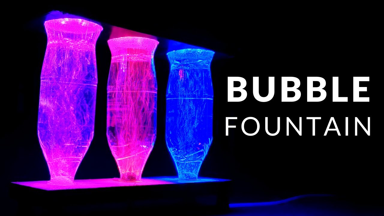 LED Bubble Fountain | DIY Water Bubble Fountain using Plastic Bottles