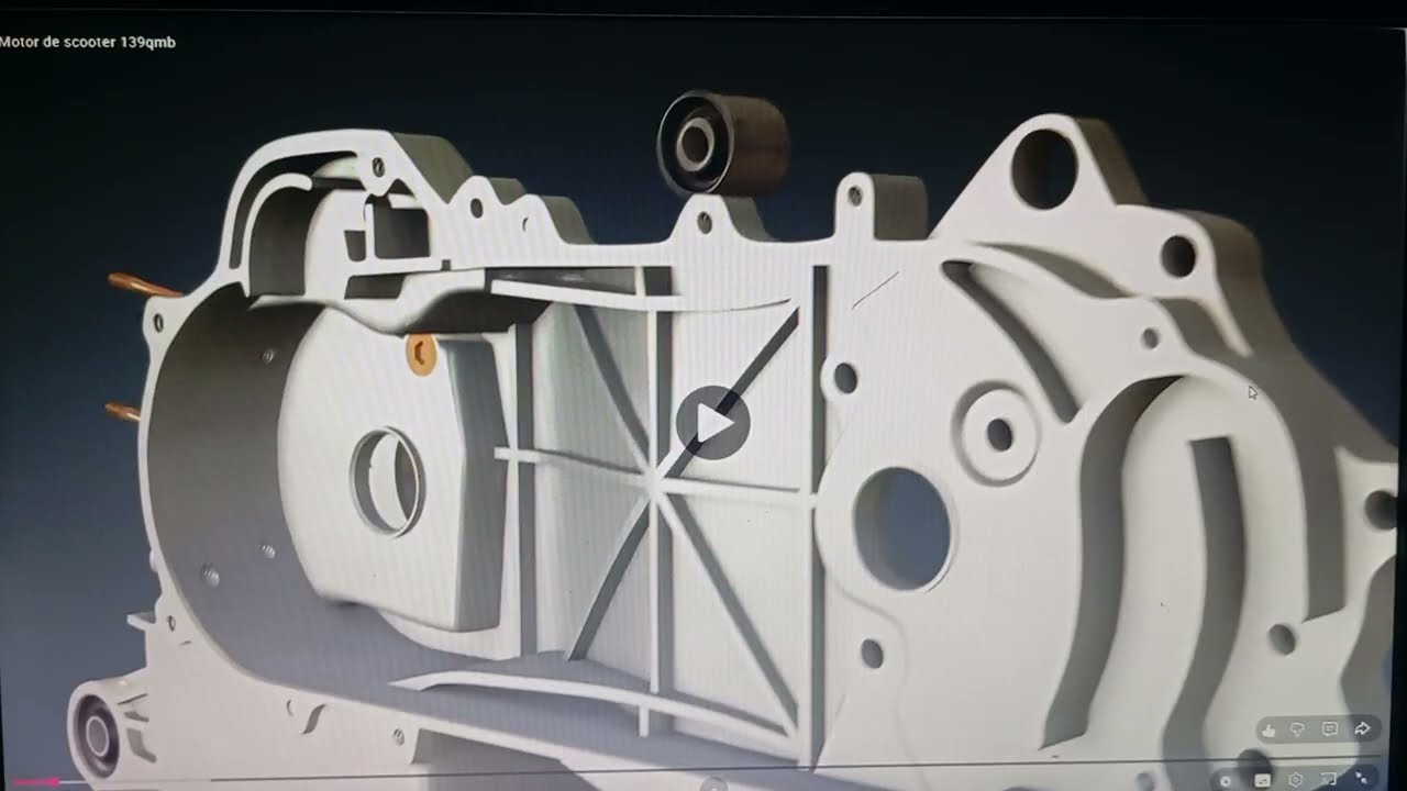 motor en 3d de emsamblaje