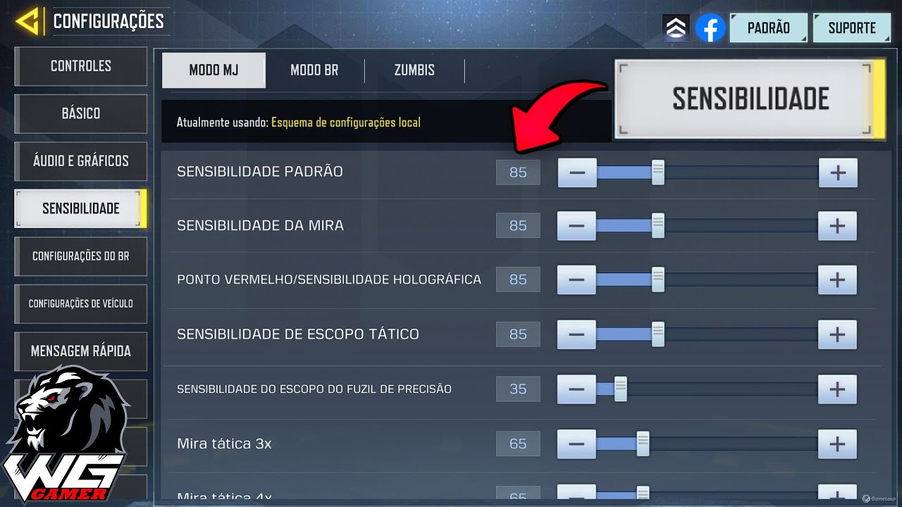 Sensibilidade Para Jogar Call Of Duty Mobile No EMULADOR GAMELOOP - Call Of Duty Mobile
