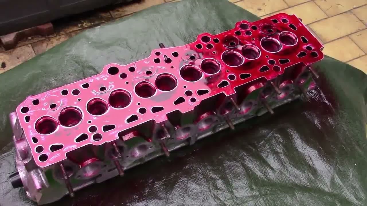 Dye penetration Engine Block or Head crack testing