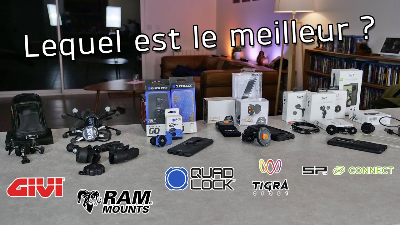 Quel support smartphone pour moto choisir ? Quad Lock, SP Connect, RAM X-Grip, Givi ou Tigra Sport ?