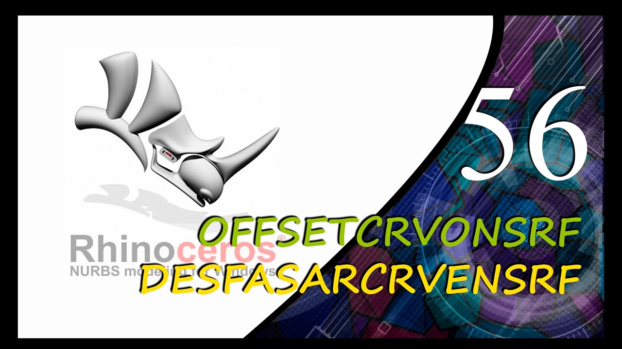 Rhinoceros 3D   (OFFSETCRVONSRF- DESFASAR CURVA EN SUPERFICIE)