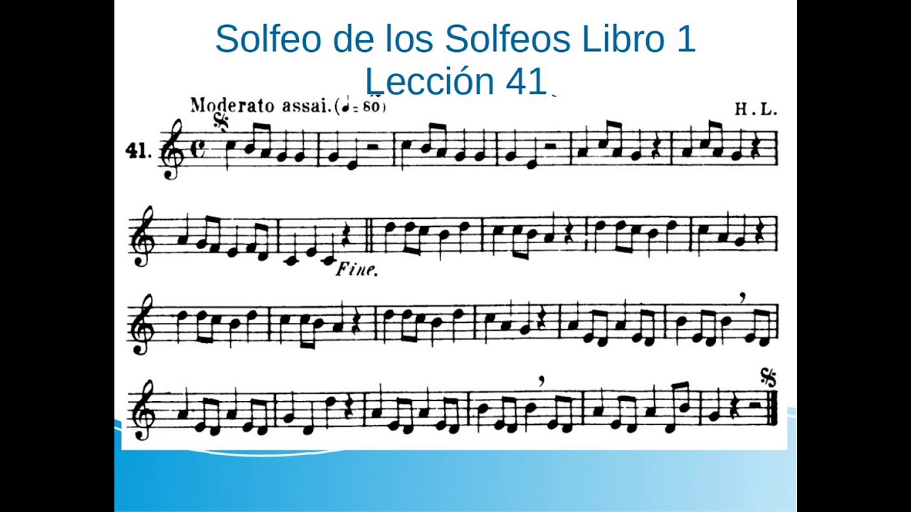1-41.Aprende a leer música paso a paso. Solfeo de los Solfeos Libro 1 Lección 41