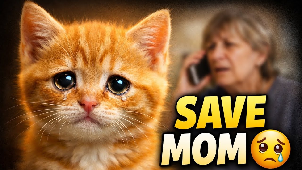 Храбрый котенок зовет на помощь, чтобы спасти свою больную маму 😢 Трогательная история о коте