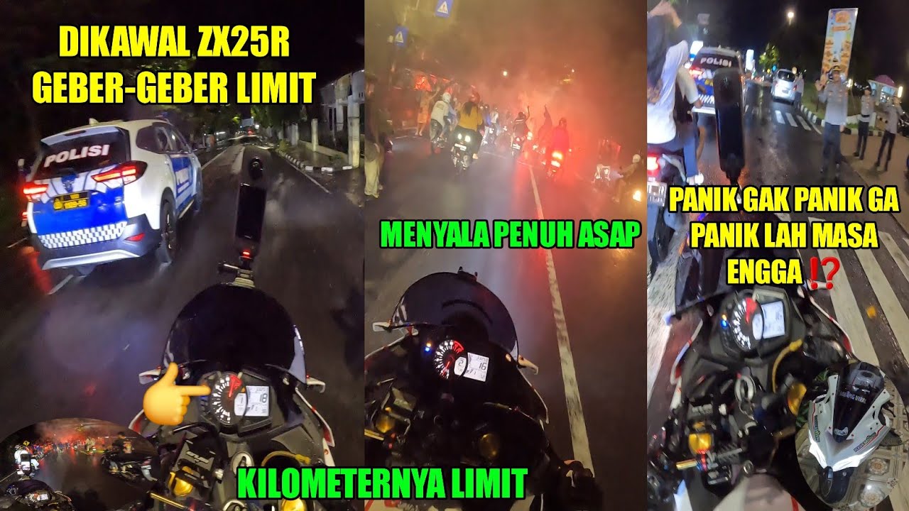 GEBER LIMIT ZX25R SEPANJANG JALAN DI DEPAN POLISI
