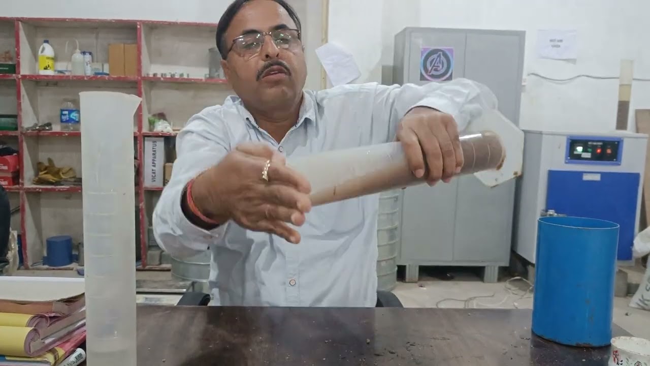 How to check silt and clay content of sand by volumetric method?