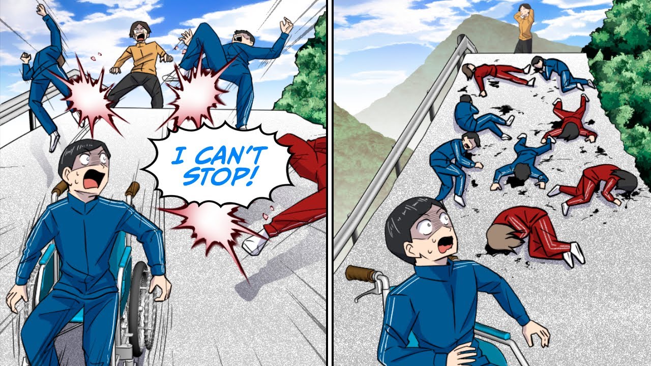 The teacher pushed me from the top of the hill and it flew all my classmates away [Manga Dub]