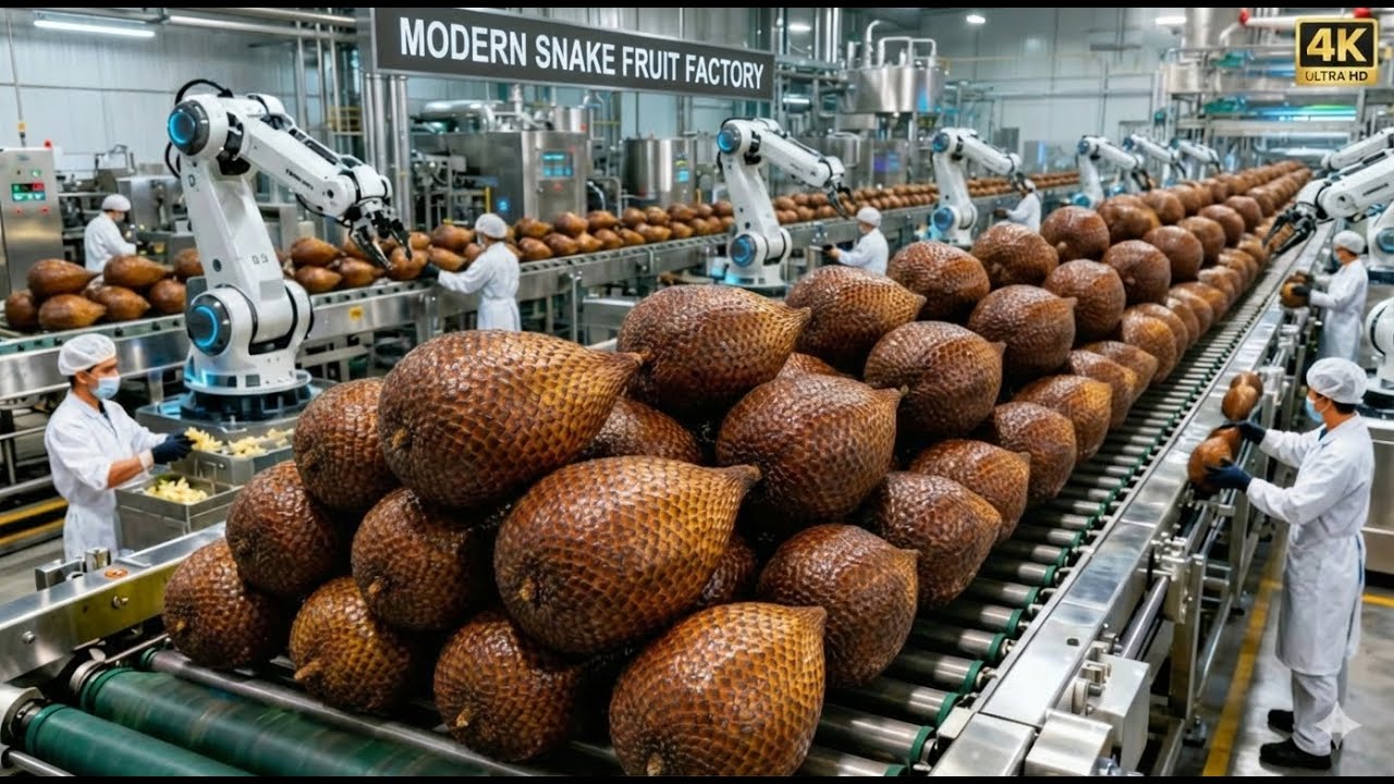 Inside a Modern Snake Fruit Factory: From Raw Salak to Crunchy Dried Fruit (Full Process)