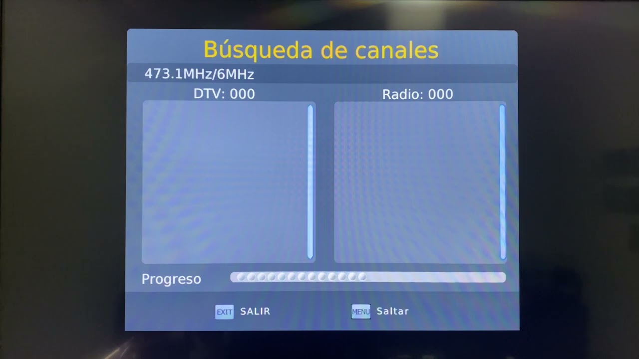Búsqueda de Canales con Decodificador ISDBT