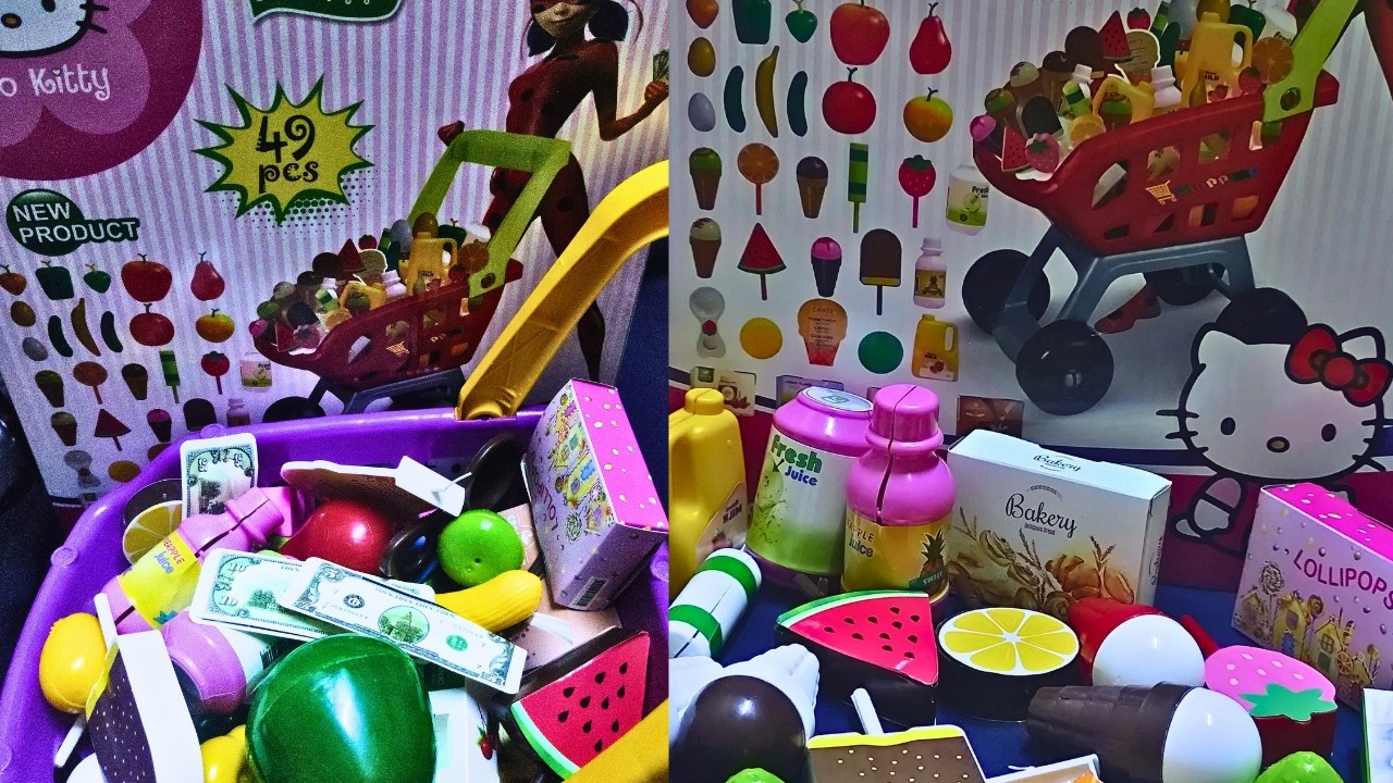 7 Minutes Satisfying with Unboxing Cute Ice Cream Sweet Cart Trolley | hello kitty ASMR#toys