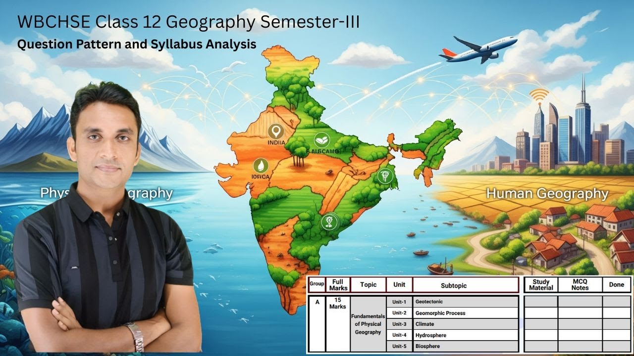 12 Geography Semester-3 Question Pattern & Syllabus Analysis | WBCHSE | MM Sir #wbchse
