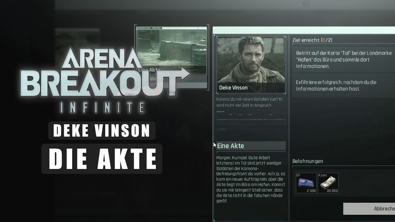 ARENA BREAKOUT: INFINITE I DEKE VINSON - DIE AKTE I SEASON 1 I GERMAN GAMEPLAY I