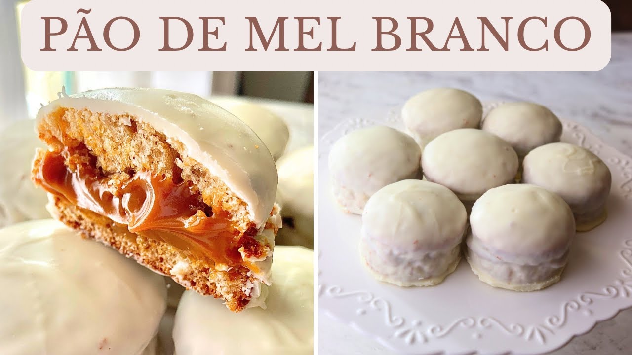 PÃO DE MEL BRANCO SEM CHOCOLATE COM DOCE DE LEITE CREMOSO