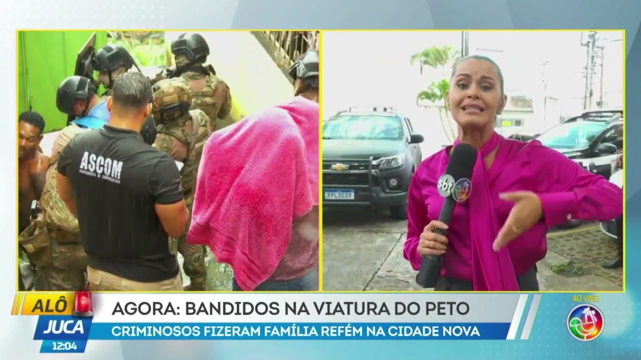 Família feita de refém na Cidade Nova: criminosos estavam fugindo do Peto
