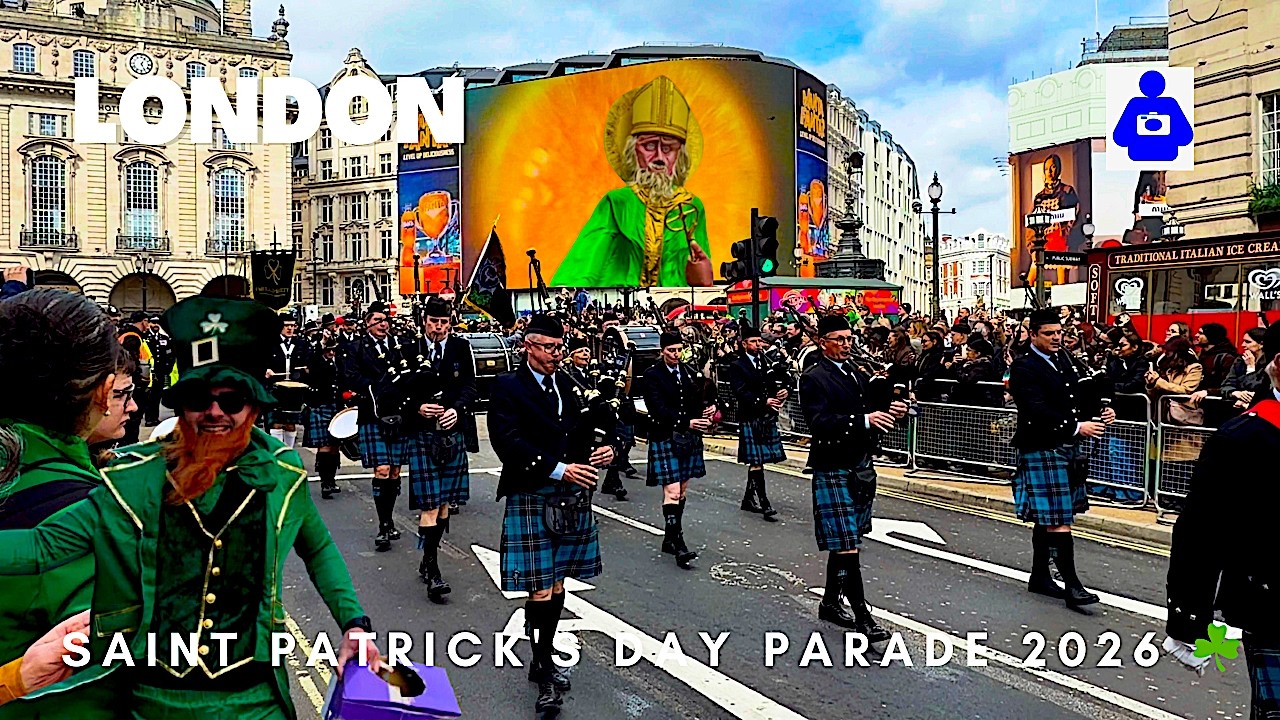 🇬🇧 St Patrick's Day Parade London 2026 | What You MISSED at Piccadilly Circus [4K HDR]