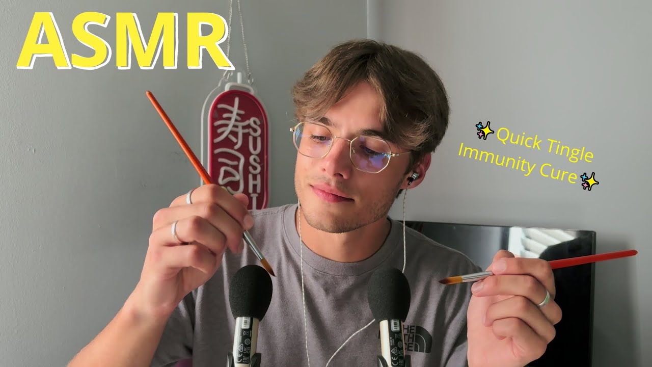 ASMR // ✨ Quick Tingle Immunity CURE ✨ (Mic Brushing, No Talking)