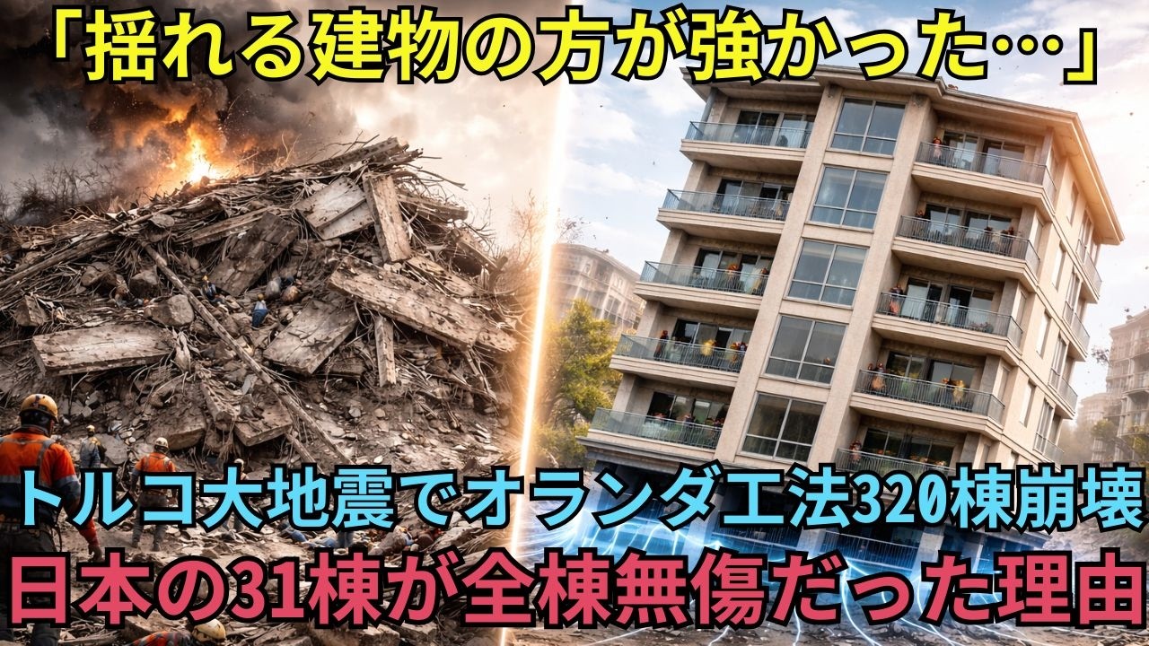 【海外の反応】「揺れる建物で人を守れるのか」トルコ大地震で320棟崩壊…日本工法が驚愕の全棟生存した理由