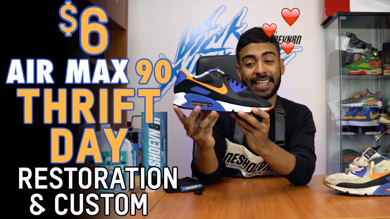 Vick Almighty Restores and Customizes a $6 Air Max 90 Thrift Story Find | Reshoevn8r
