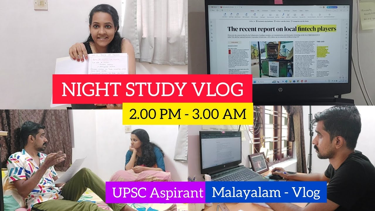 DAY IN MY LIFE AS A UPSC ASPIRANT | NIGHT STUDY VLOG #trending #study #upsc #malayalam #vlog #mallu