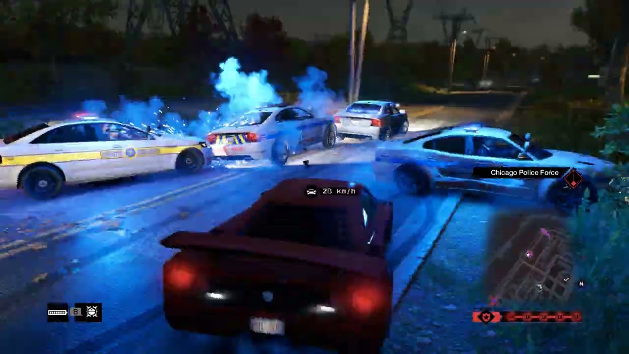 Watch Dogs Aiden Hitman's Outfit Police Shootout + 5 Star Wanted Level Blackout Escape