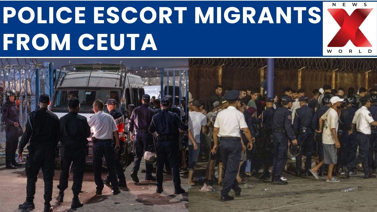 Spanish police escort large migrant group from Ceuta enclave | NewsX World