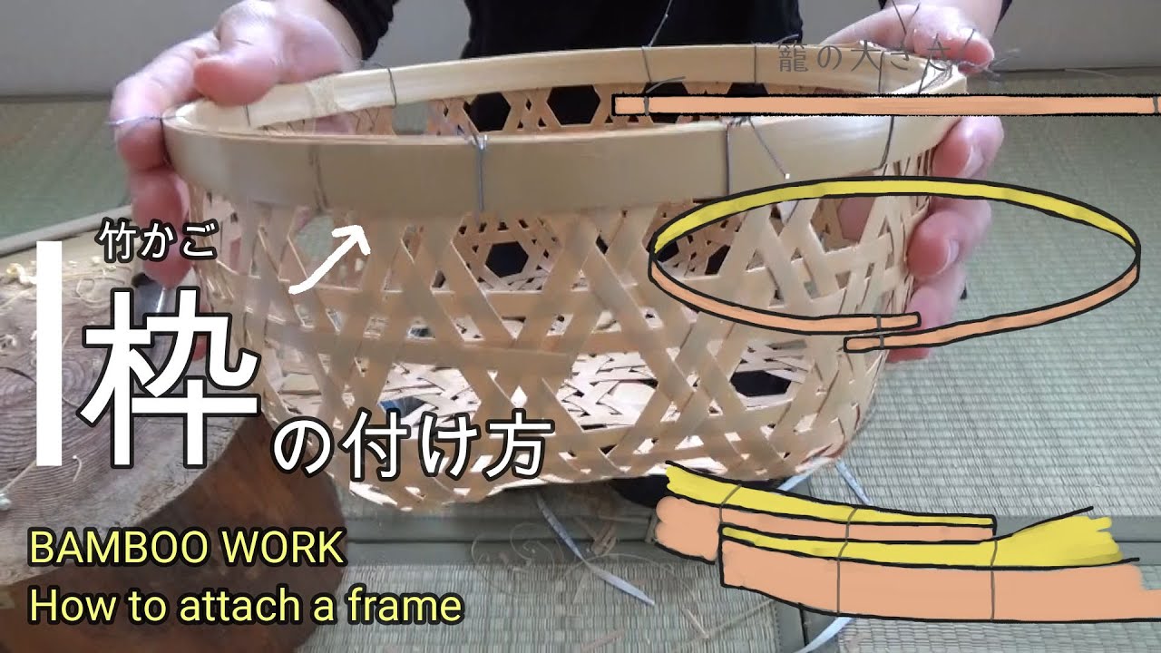 Как прикрепить рамку ЯПОНИЯ　Бамбуковые работы