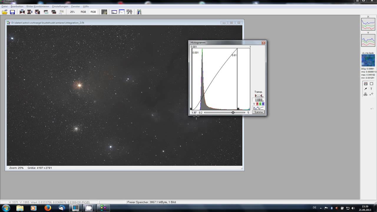 Deepskybilder stretchen in Fitswork