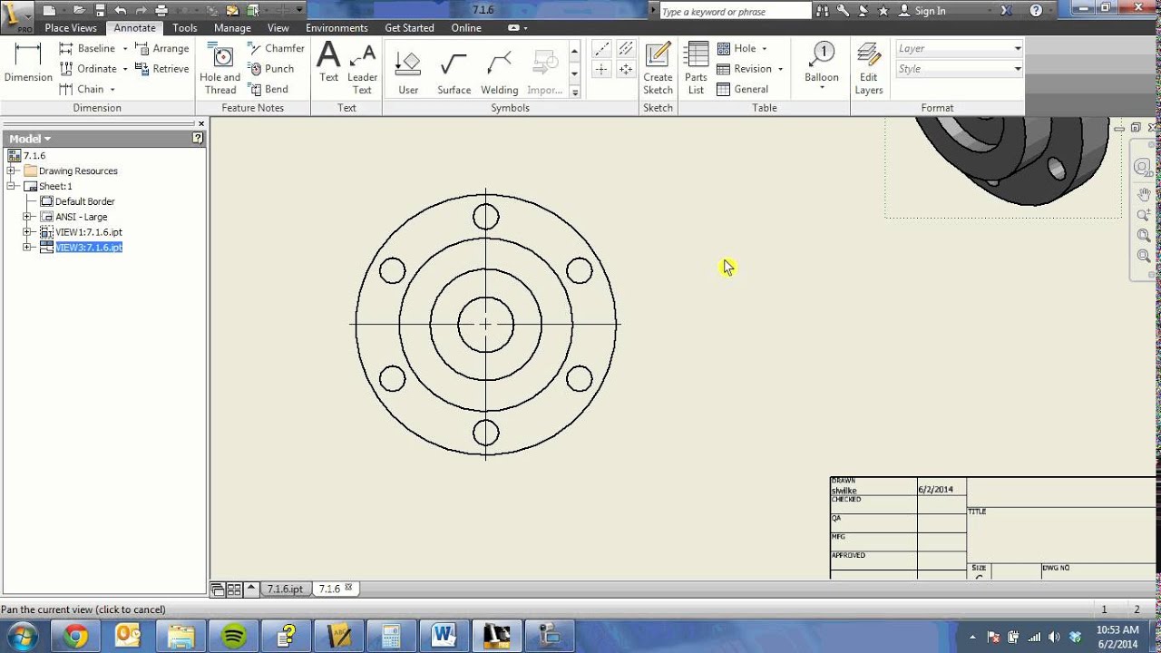 Activity 7.1 - Dimensioning circular patterns
