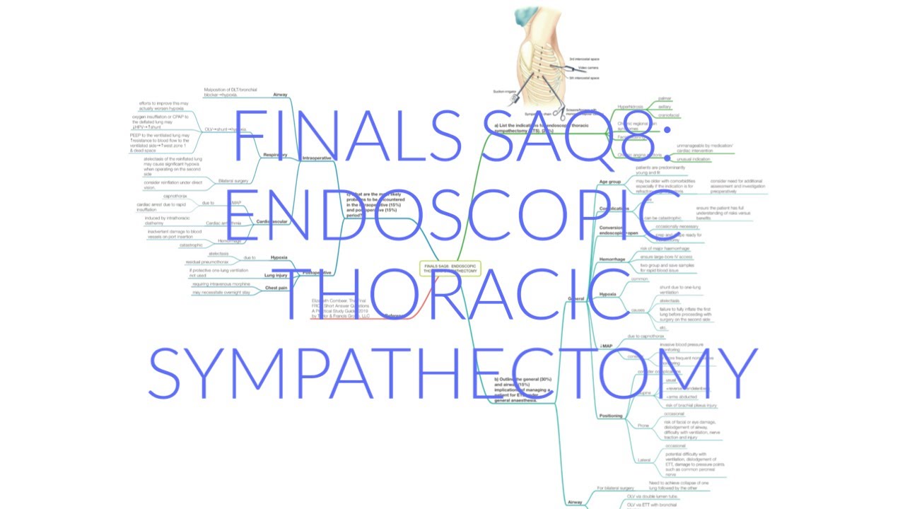FINALS ANAES SAQ8:  ENDOSCOPIC THORACIC SYMPATHECTOMY