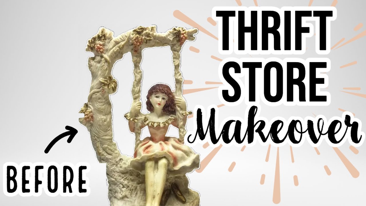 THRIFT STORE makeover | Transforming STATUES into ART | #MOONGIRL