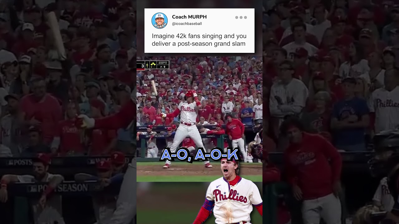 Bryson Stott Playoff Grandslam (as fans sing his walk-up)