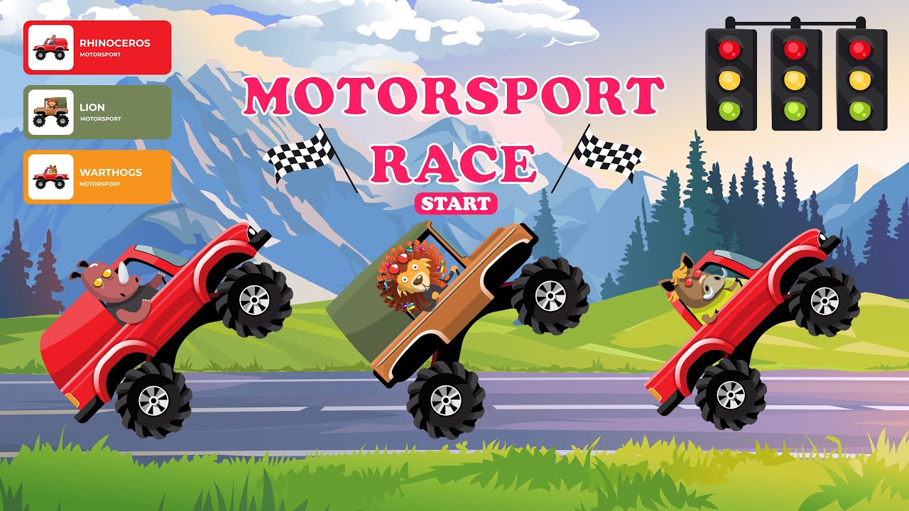 Warthog Wins the Race! | Funny Animal Car Race Animation | Nomad Vikas #nomadvikas #animation