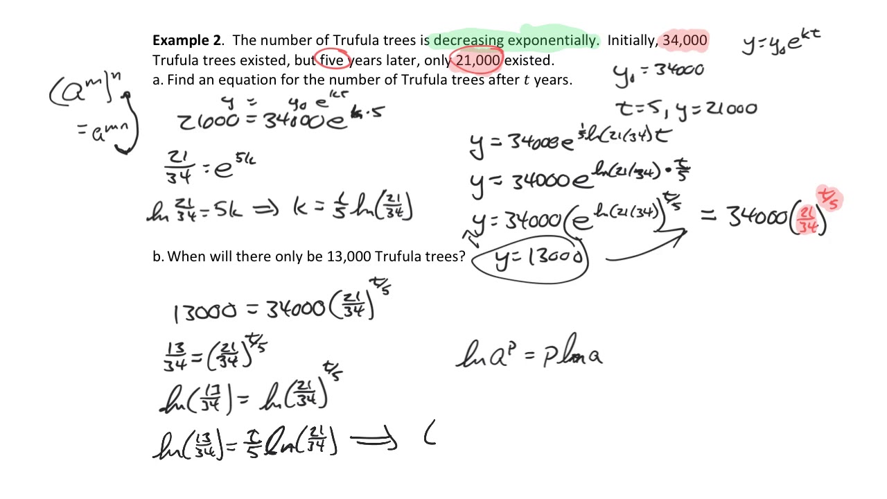 Differential Equations:  Exponential Growth and Decay