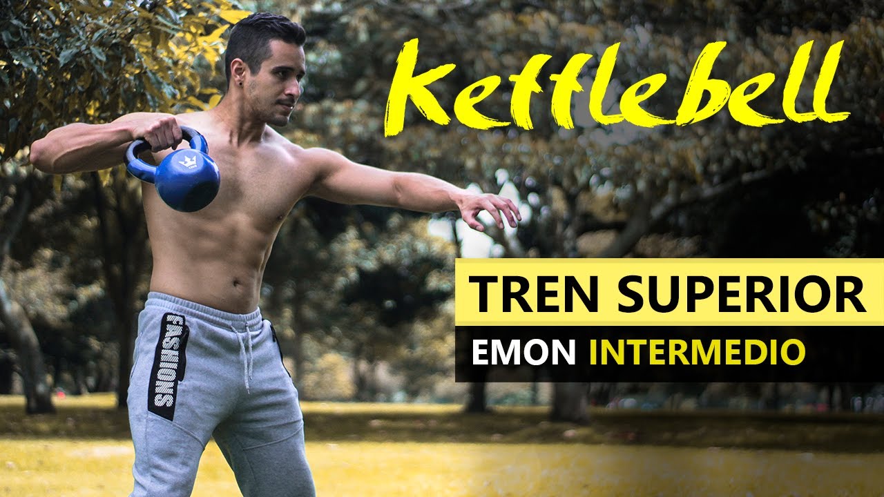 🛑ENTRENO para brazos, pectoral y hombro / Rutina EMON con pesa rusa