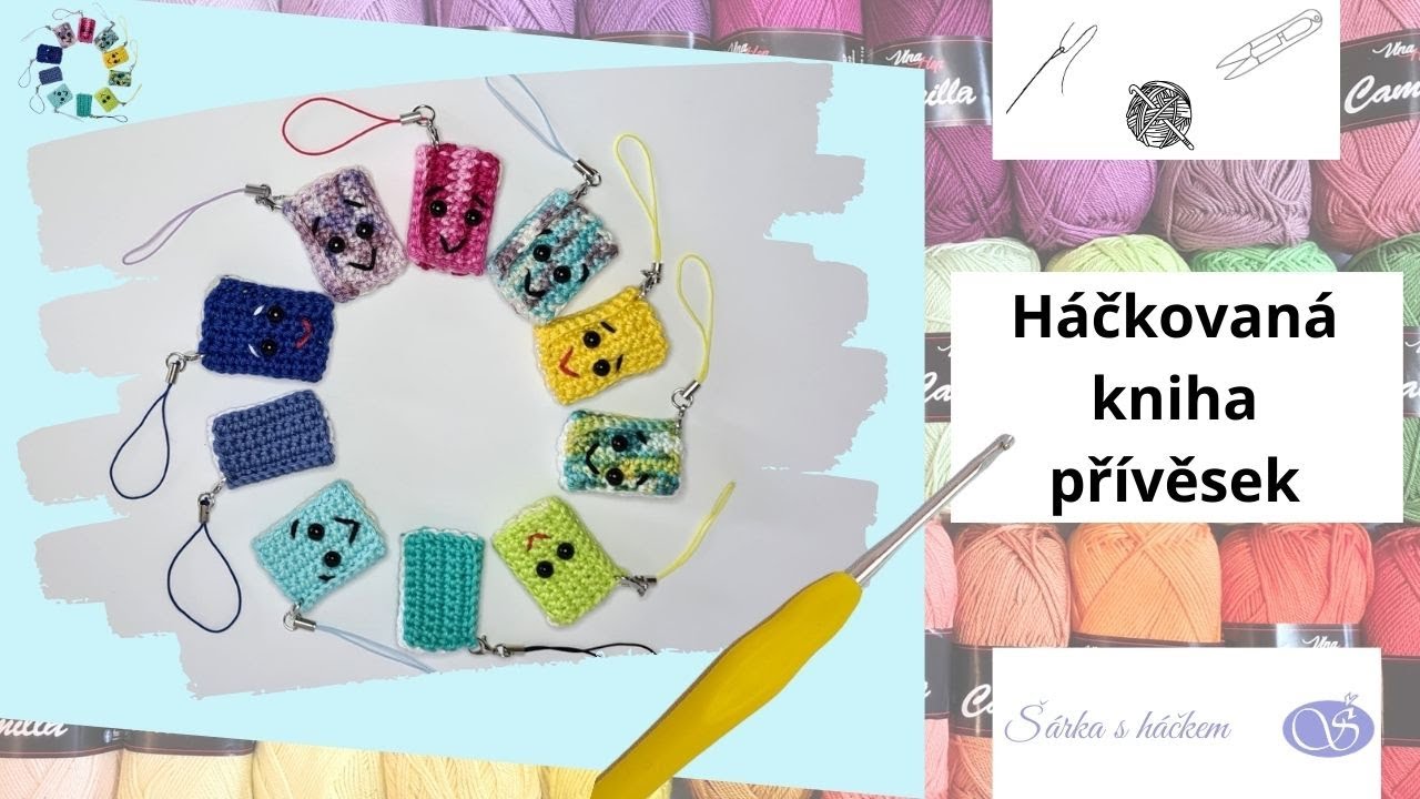 Háčkovaná kniha - jak háčkovat jednoduchý a rychlý přívěsek ve tvaru knihy