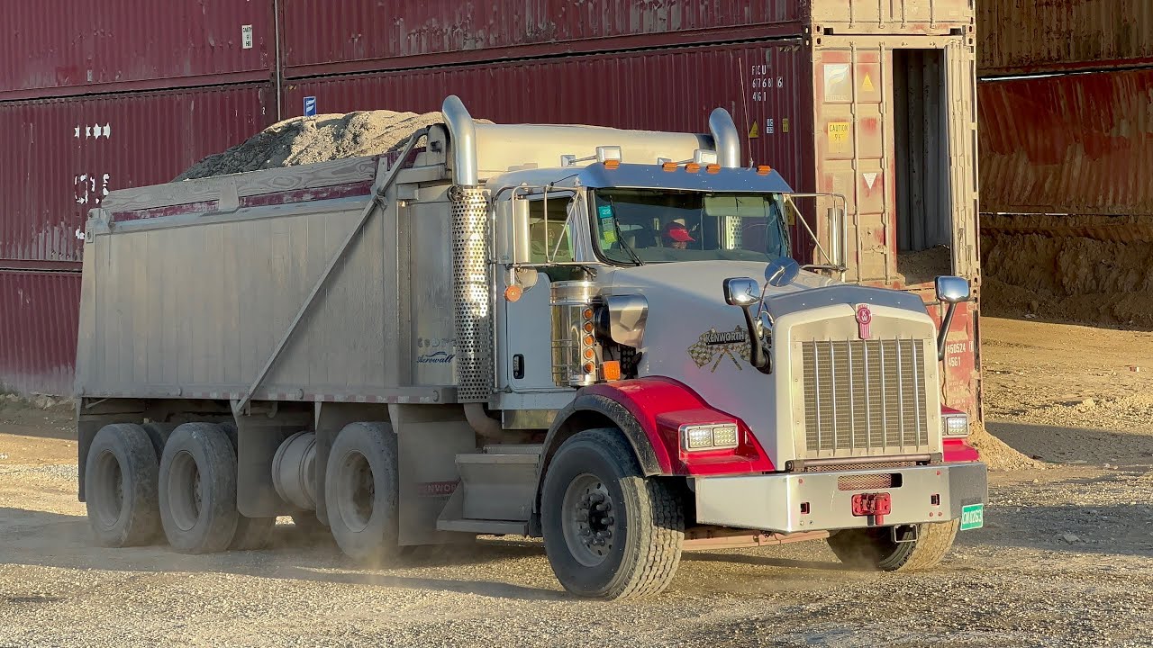JA AGGREGATES | BARGE LOADING 5500 TONS OF GRAVEL & SAND | S2•E8 #kenworth #peterbilt #truck
