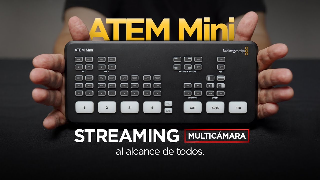 Switcher BlackMagic ATEM MINI - ¿cómo TRANSMITIR multicámara?🔥 - Review | Español