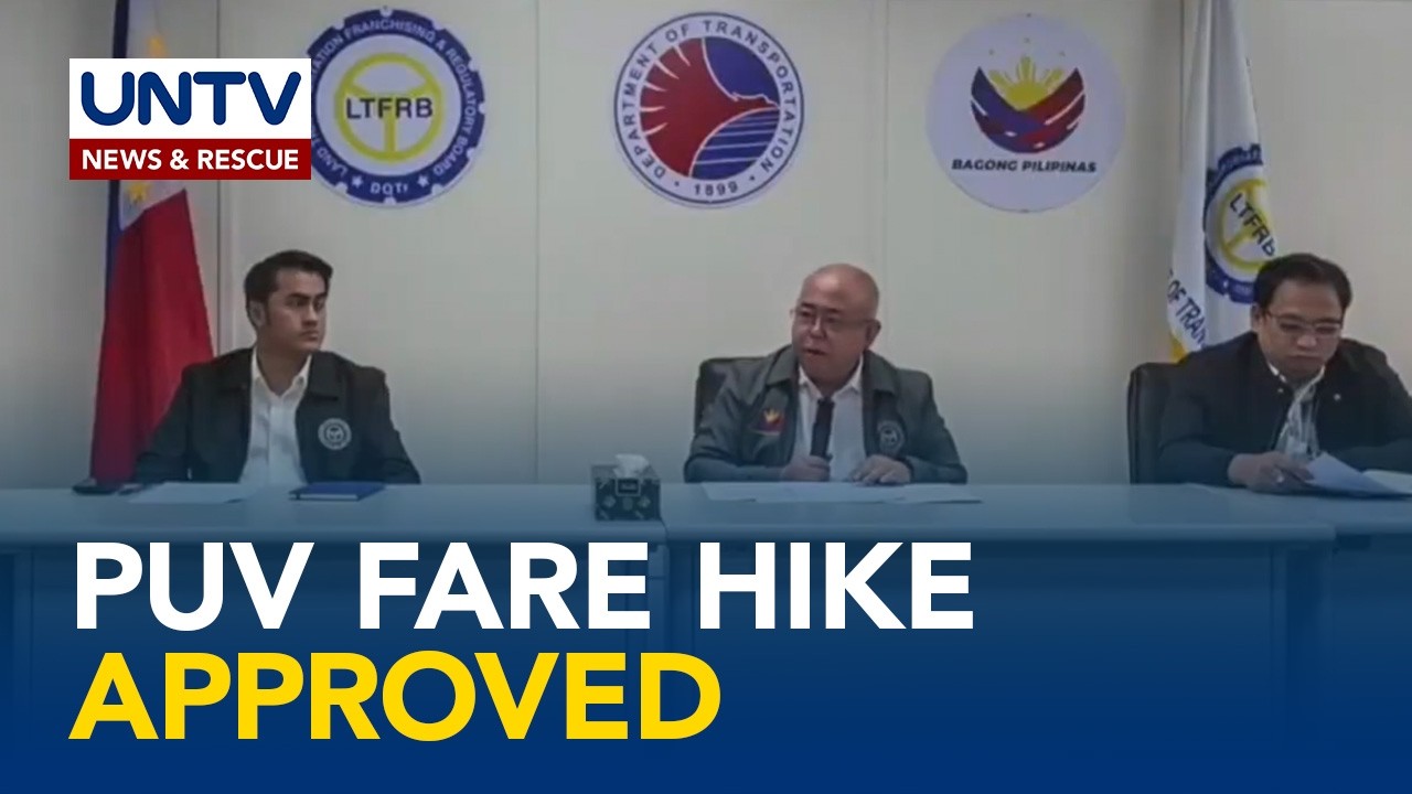 PUV fare hike approved by LTFRB, takes effect Thursday, March 19