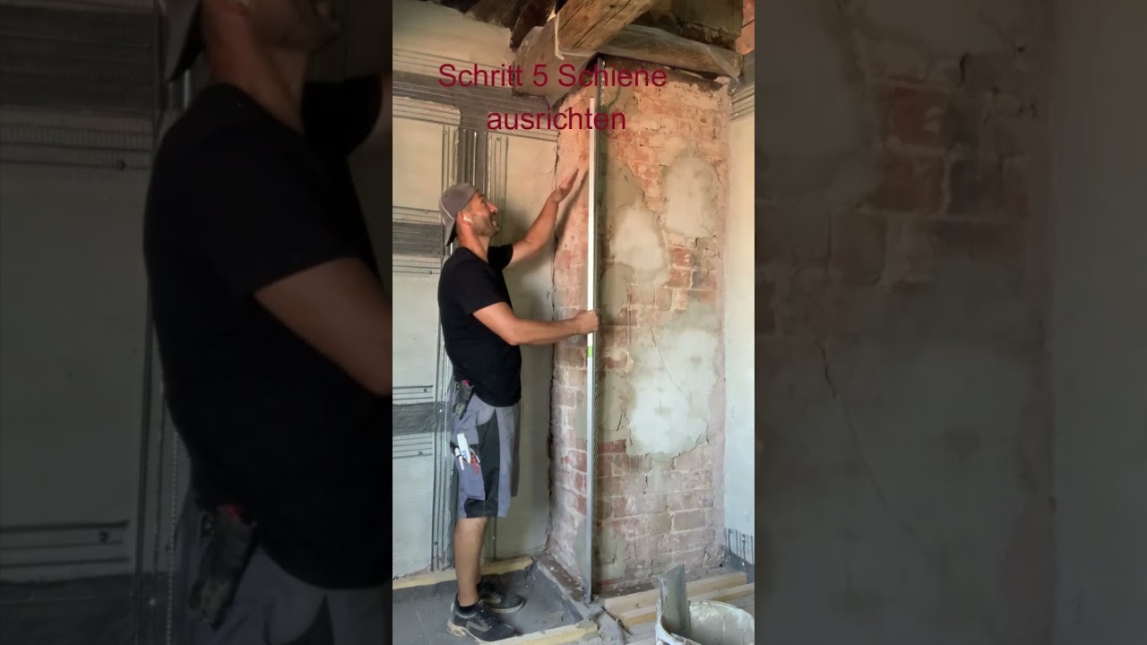 Eckschiene im Innenbereich anbringen