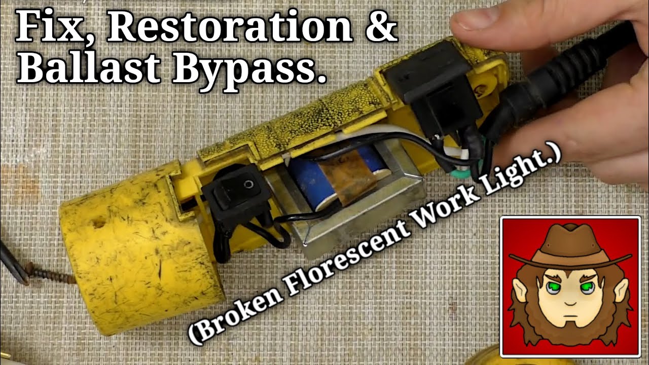 Fixing Ballasted Florescent & upgrading to LED Light. Restoration, repair & ballast bypass.