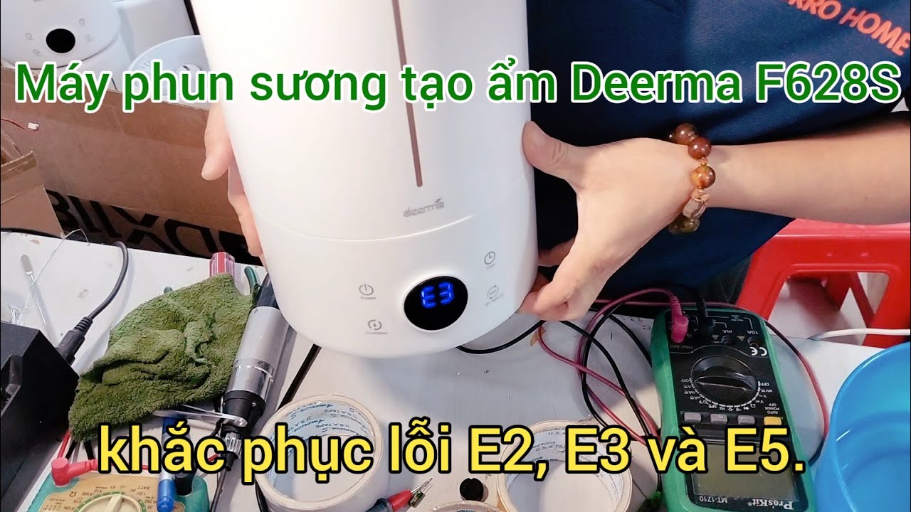 Máy phun sương tạo độ ẩm Deerma F628s, khắc Phục lỗi E3, E2, E5